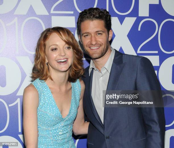 Jayma Mays and Mathew Morrison attends the 2010 FOX UpFront after party at Wollman Rink, Central Park on May 17, 2010 in New York City.