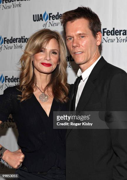 Actress Kyra Sedgwick and actor Kevin Bacon attend the UJA-Federation of New York's Broadcast, Cable & Video Awards Celebration at The Edison...