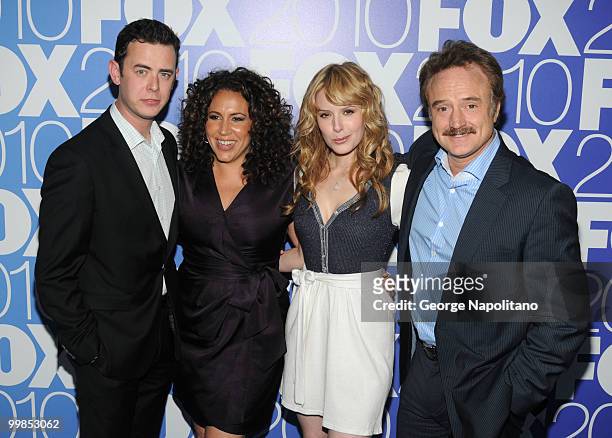 Colin Hanks, Diana Maria Riva, Jenny Wade and Bradley Whitford attend the 2010 FOX UpFront after party at Wollman Rink, Central Park on May 17, 2010...
