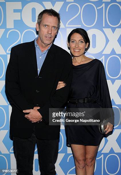 Hugh Laurie and Lisa Edelstein attend the 2010 FOX UpFront after party at Wollman Rink, Central Park on May 17, 2010 in New York City.