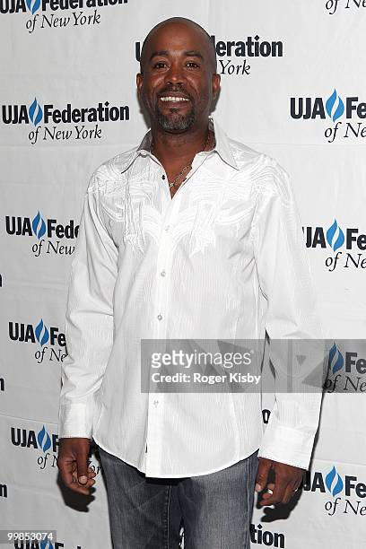 Singer Darius Rucker attends the UJA-Federation of New York's Broadcast, Cable & Video Awards Celebration at The Edison Ballroom on May 17, 2010 in...