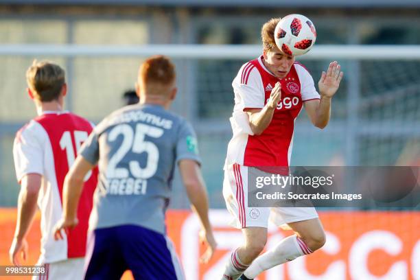 Carel Eiting of Ajax during the Club Friendly match between Ajax v Anderlecht at the Olympisch Stadion on July 13, 2018 in Amsterdam Netherlands