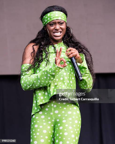 Musical artist, Tierra Whack performs during The Miseducation of Lauryn Hill 20th Anniversary Tour at Festival Pier at Penn's Landing on July 13,...