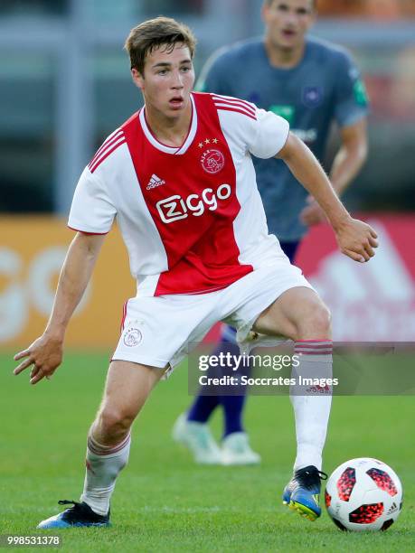 Carel Eiting of Ajax during the Club Friendly match between Ajax v Anderlecht at the Olympisch Stadion on July 13, 2018 in Amsterdam Netherlands