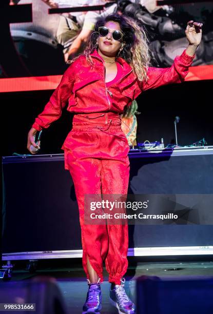 Rapper, singer-songwriter M.I.A. Performs during The Miseducation of Lauryn Hill 20th Anniversary Tour at Festival Pier at Penn's Landing on July 13,...