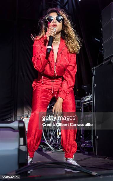 Rapper, singer-songwriter M.I.A. Performs during The Miseducation of Lauryn Hill 20th Anniversary Tour at Festival Pier at Penn's Landing on July 13,...