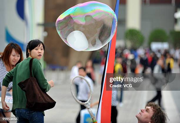 Czechic artists perform at the Czech Pavilion during the 'Czech Pavilion Day' on May 17, 2010 at the Expo Garden in Shanghai of China. Under the...