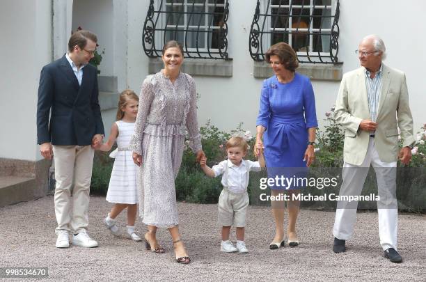 Prince Daniel of Sweden, Princess Estelle of Sweden, Crown Princess Victoria of Sweden, Prince Oscar of Sweden, Queen Silvia of Sweden and King Carl...