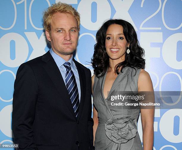 Jason Clarke and Jennifer Beals attend the 2010 FOX UpFront after party at Wollman Rink, Central Park on May 17, 2010 in New York City.