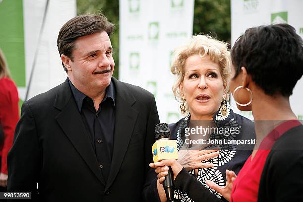 Nathan Lane and Bette Midler attend the 9th annual New York Restoration Project's Spring Picnic at Fort Washington Park on May 17, 2010 in New York...