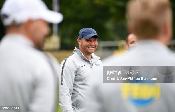 Coach Pal Dardai of Hertha BSC during the training camp at Volkspark-Stadion on July 14, 2018 in Neuruppin, Germany.