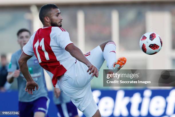 Zakaria Labyad of Ajax during the Club Friendly match between Ajax v Anderlecht at the Olympisch Stadion on July 13, 2018 in Amsterdam Netherlands