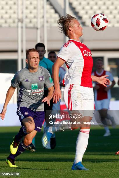 Kasper Dolberg of Ajax during the Club Friendly match between Ajax v Anderlecht at the Olympisch Stadion on July 13, 2018 in Amsterdam Netherlands