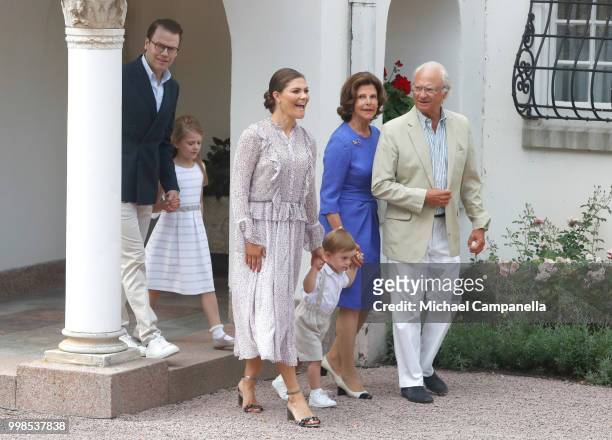 Prince Daniel of Sweden, Princess Estelle of Sweden, Crown Princess Victoria of Sweden, Prince Oscar of Sweden, Queen Silvia of Sweden and King Carl...