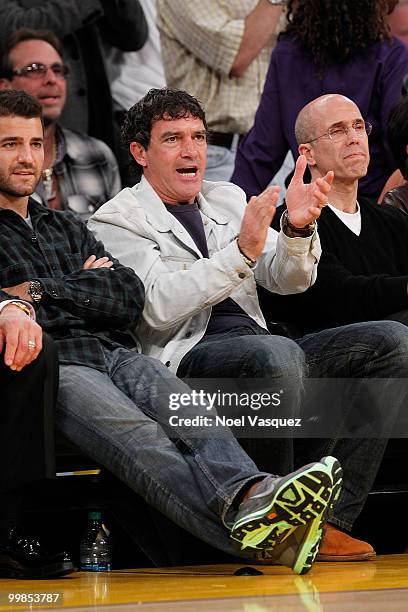 Antonio Banderas attends Game One of the Western Conference Finals between the Phoenix Suns and the Los Angeles Lakers during the 2010 NBA Playoffs...