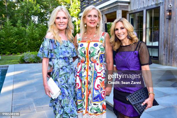 Colleen Rein, Ruth Miller and Randi Schatz attend AVENUE on the Beach Invites You To Celebrate Our July Issue at Mecox Barn on July 13, 2018 in...