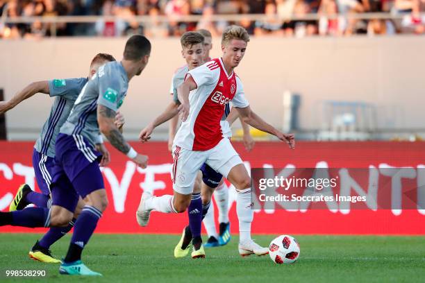 Dennis Johnsen of Ajax during the Club Friendly match between Ajax v Anderlecht at the Olympisch Stadion on July 13, 2018 in Amsterdam Netherlands