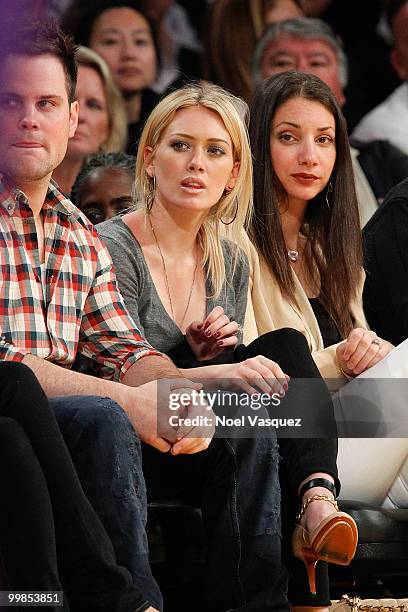 Hilary Duff attends Game One of the Western Conference Finals between the Phoenix Suns and the Los Angeles Lakers during the 2010 NBA Playoffs at...