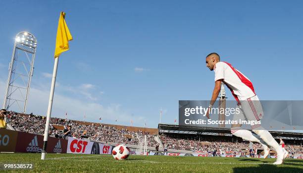 Hakim Ziyech of Ajax during the Club Friendly match between Ajax v Anderlecht at the Olympisch Stadion on July 13, 2018 in Amsterdam Netherlands