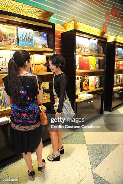 Guests attend the Taschen store Miami launch on May 17, 2010 in Miami Beach, Florida.