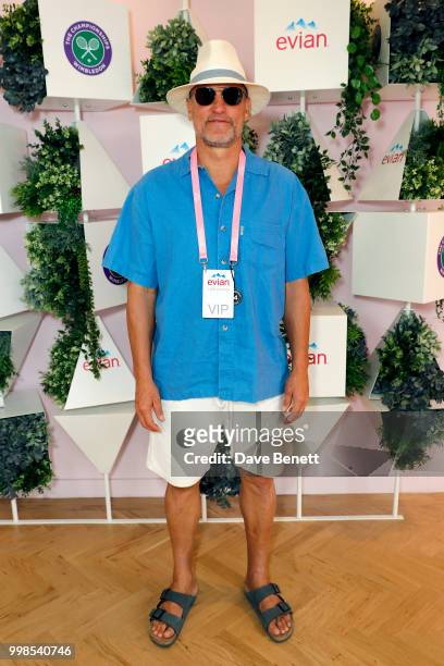 Woody Harrelson attends the Evian Live Young Suite at The Championship at Wimbledon on July 14, 2018 in London, England.
