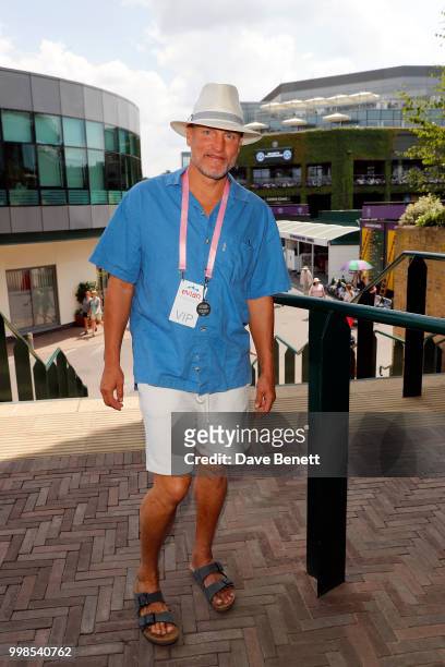 Woody Harrelson attends the Evian Live Young Suite at The Championship at Wimbledon on July 14, 2018 in London, England.