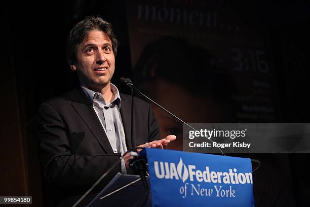 Comedian/actor Ray Romano speaks at the UJA-Federation of New York's Broadcast, Cable & Video Awards Celebration at The Edison Ballroom on May 17,...