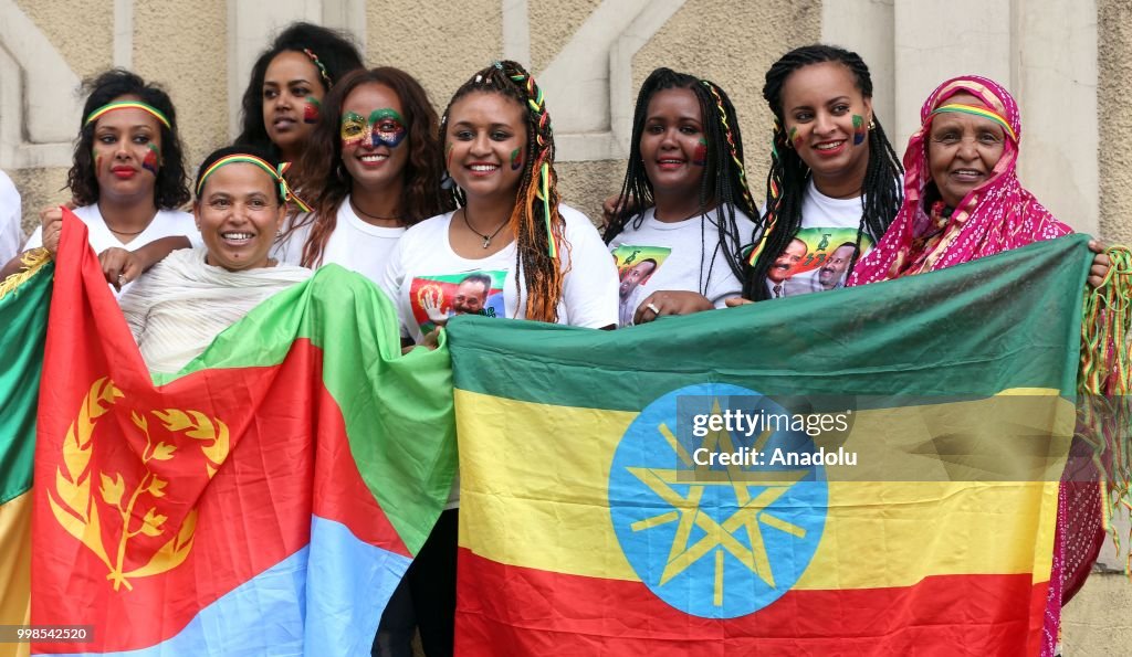 Eritrean President Isaias Afewerki in Ethiopia