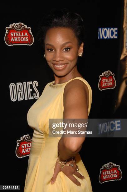 Actress Anika Noni Rose attends the 55th Annual OBIE awards at Webster Hall on May 17, 2010 in New York City.