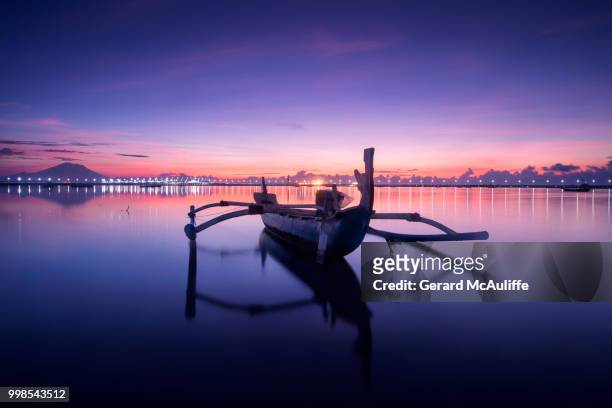 spider boat at dawn xv - xv stock pictures, royalty-free photos & images
