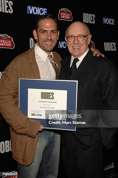 Jonathan Hanman and Marc Crowley attend the 55th Annual OBIE awards at Webster Hall on May 17, 2010 in New York City.