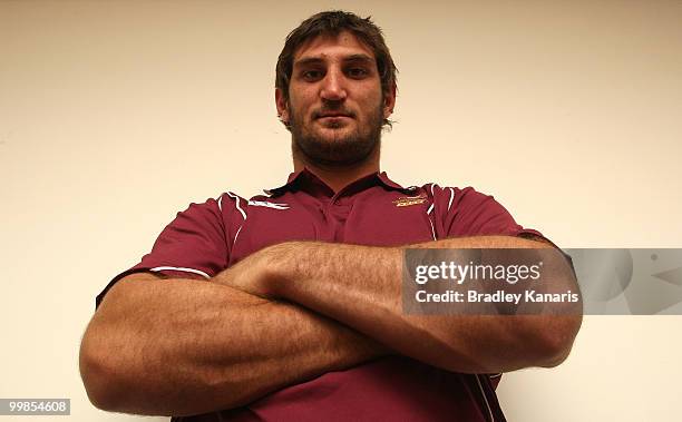 David Taylor poses for a photo at the media call following the Queensland Maroons State of Origin I team announcement at the Sofitel Hotel on May 18,...