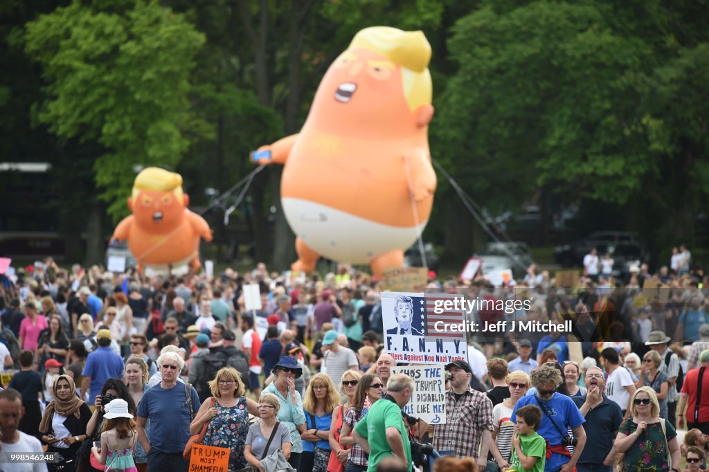 Scotland Protests At The Visit Of United States President Donald Trump