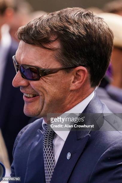 Aidan OBrien poses at Newmarket Racecourse on July 14, 2018 in Newmarket, United Kingdom.