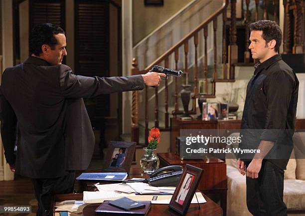 Maurice Benard and Brandon Barash in a scene that airs the week of May 24, 2010 on Disney General Entertainment Content via Getty Images Daytime's...