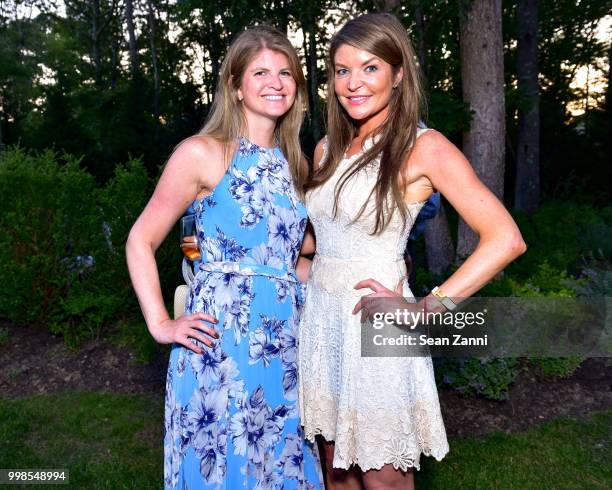 Danielle Barrett and Nicole Noonan attend AVENUE on the Beach Invites You To Celebrate Our July Issue at Mecox Barn on July 13, 2018 in...