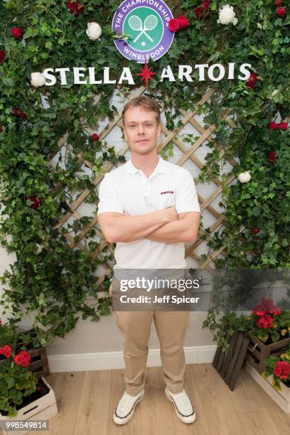 Stella Artois hosts Alfie Allen at The Championships, Wimbledon as the Official Beer of the tournament at Wimbledon on July 14, 2018 in London,...
