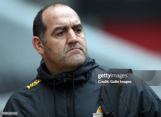 Mario Ledesma of the Jaguares during the Super Rugby match between Cell C Sharks and Jaguares at Jonsson Kings Park on July 14, 2018 in Durban, South...