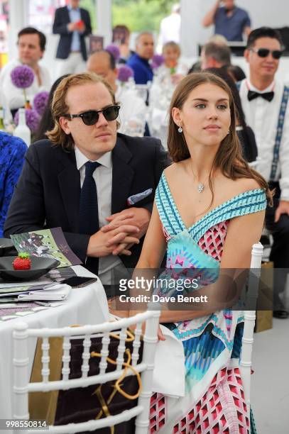 Phineas Page and Sabrina Percy attend the Xerjoff Royal Charity Polo Cup 2018 on July 14, 2018 in Newbury, England.