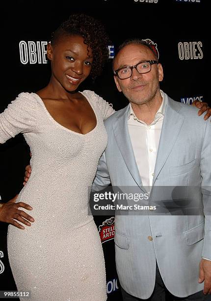 Actress Saycon Sengbloh and Edward Nahem attend the 55th Annual OBIE awards at Webster Hall on May 17, 2010 in New York City.