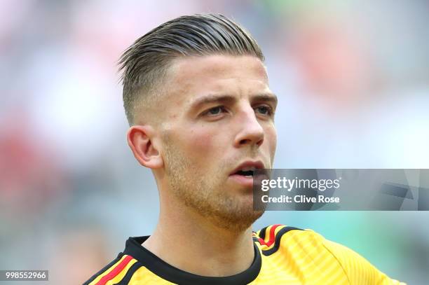 Toby Alderweireld of Belgium looks on prior to the 2018 FIFA World Cup Russia 3rd Place Playoff match between Belgium and England at Saint Petersburg...