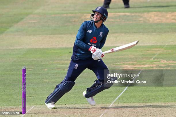 Joe Root of England attempts a paddle shot during the 2nd Royal London One day International match between England and India at Lords Cricket Ground...