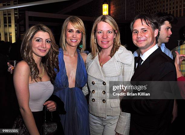 Nasim Pedrad, Kristen Wiig, Katherine Nicholls, and Jason Binn attend SNL's Kristen Wiig's cover party hosted by Niche Media's Jason Binn at mad46...