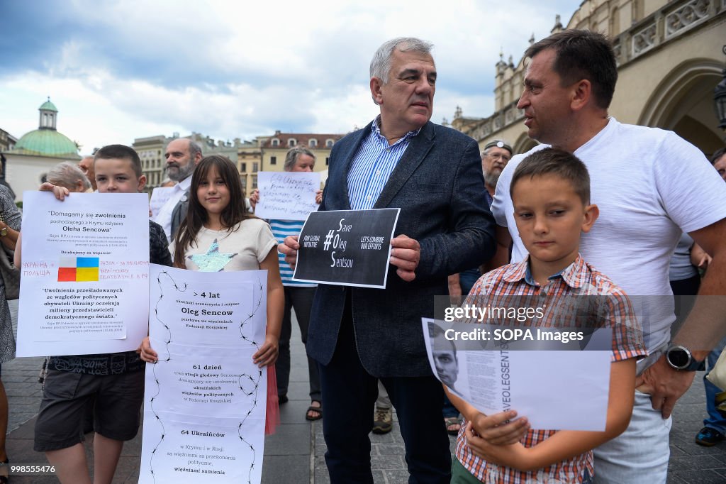 People seen holding posters during the protest.
Protest...