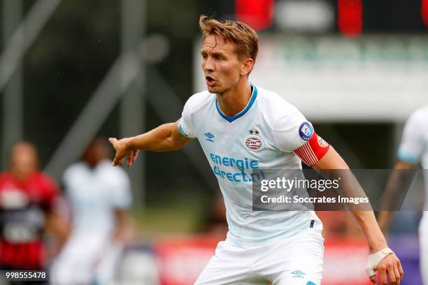 Luuk de Jong of PSV during the Club Friendly match between PSV v Neuchatel Xamax FCS on July 14, 2018 in Bagnes Switzerland