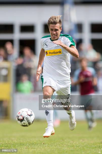 Patrick Herrmann of Borussia Moenchengladbach during the preseason friendly match between SC Weiche Flensburg and Borussia Moenchengladbach at...