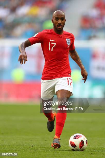 Fabian Delph of England runs with the ball during the 2018 FIFA World Cup Russia 3rd Place Playoff match between Belgium and England at Saint...