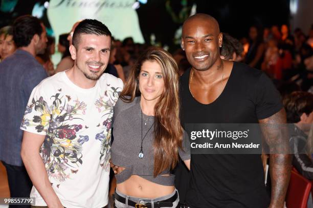 Erik Rosete, Rosy Muto, and Tyson Beckford attend Miami Swim Week powered by Art Hearts Fashion Swim/Resort 2018/19 at Faena Forum on July 13, 2018...