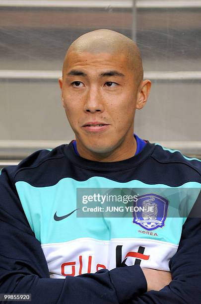 South Korean national football team defender Cha Du-Ri during a friendly football match with Ecuador in Seoul on May 16, 2010 ahead the FIFA World...