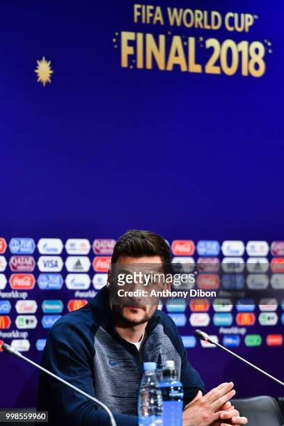 Hugo Lloris of France during Team France Press Conference ahead of the 2018 FIFA World Cup Final Match on July 14, 2018 in Moscow, Russia.